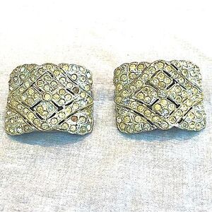 Signed Holfast Pat App Rhinestone ShoeClip Buckles